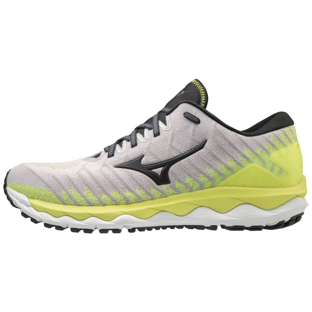 Sapatilhas Running Mizuno Wave Sky 4 WAVEKNIT™ - Homem - Branco/Amarelas - WQBNZ4317